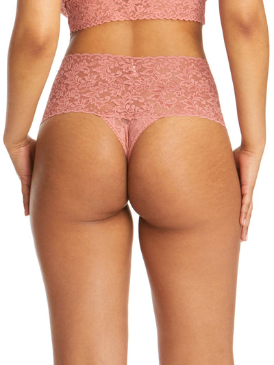 Retro Lace Thong - Himalayan Pink