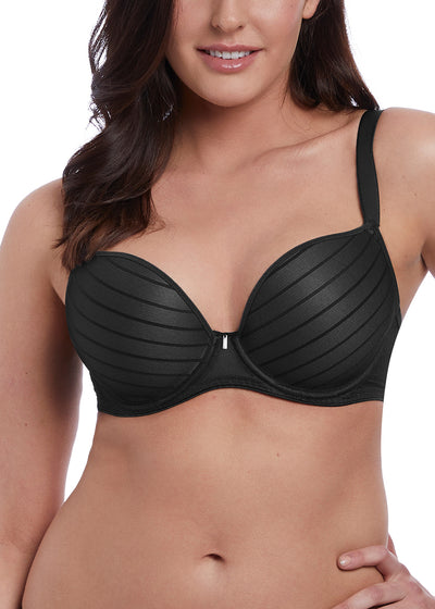 Cameo Moulded Plunge Bra - Black