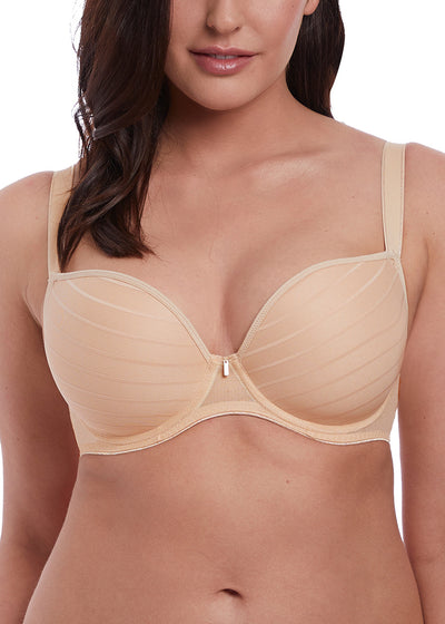 Cameo Moulded Plunge Bra - Sand