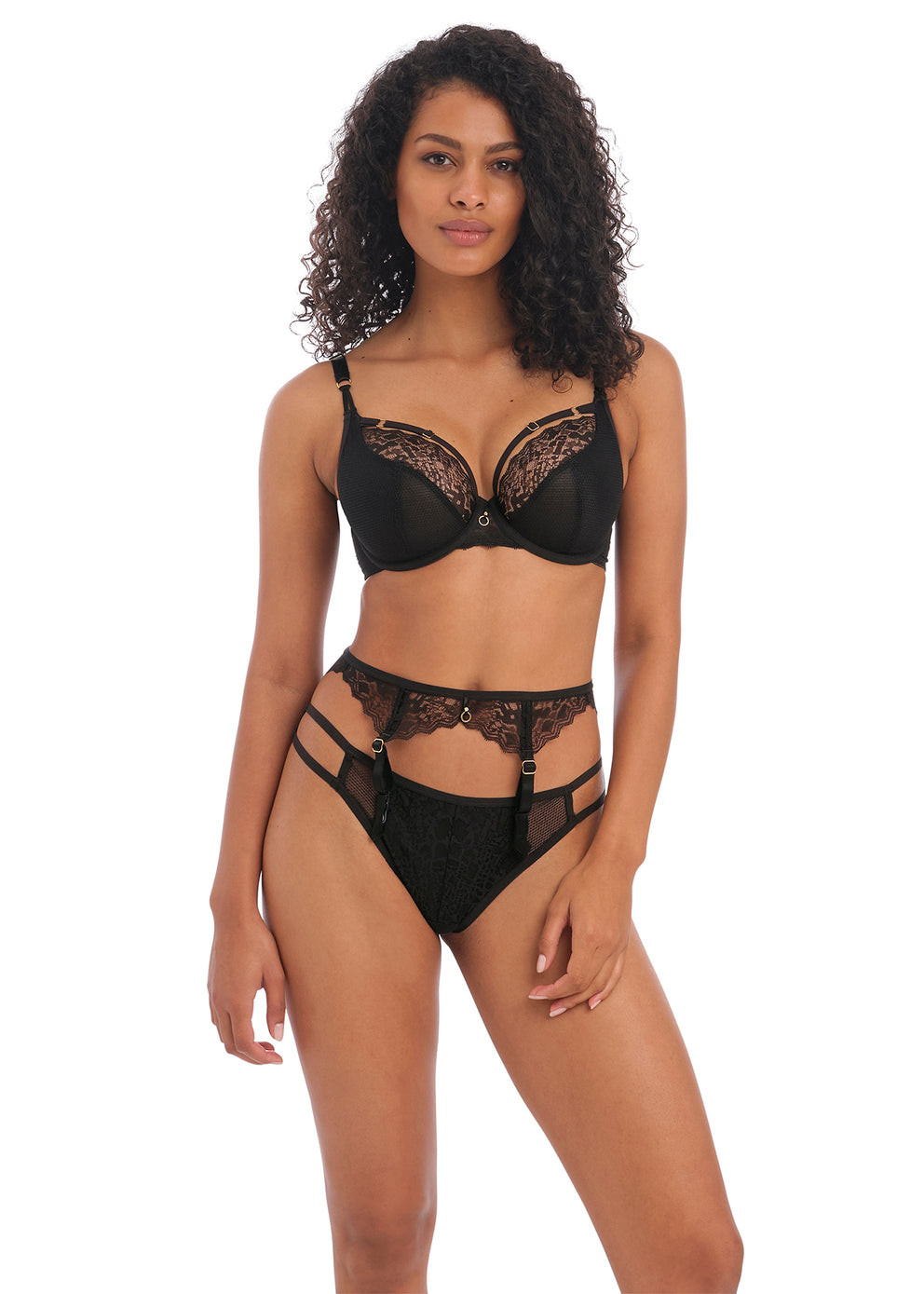 Temptress Plunge Bra - Black