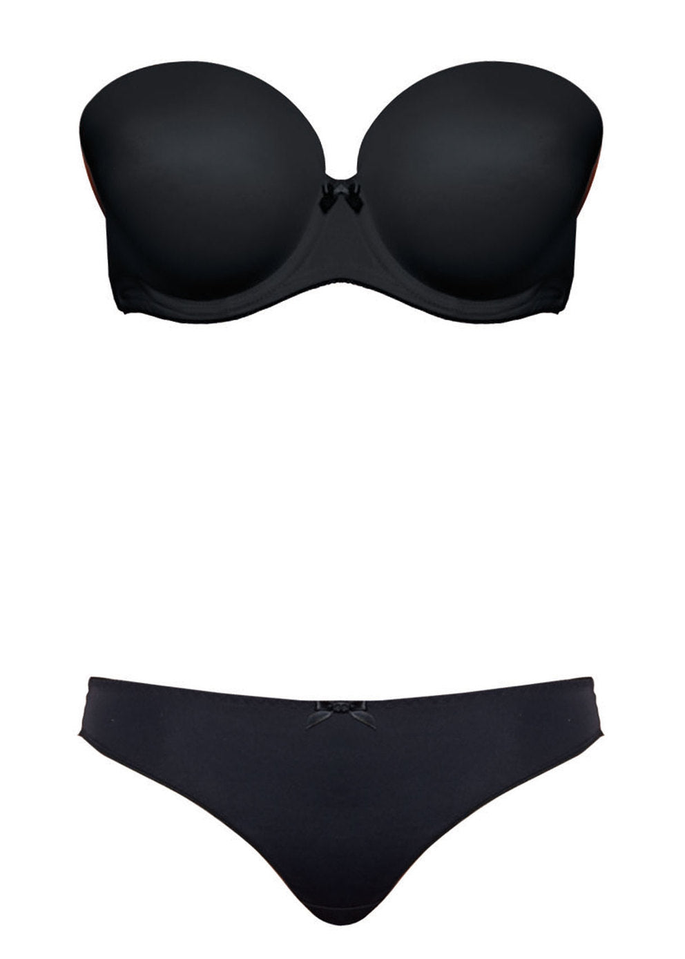 Deco Moulded Strapless Bra - Black