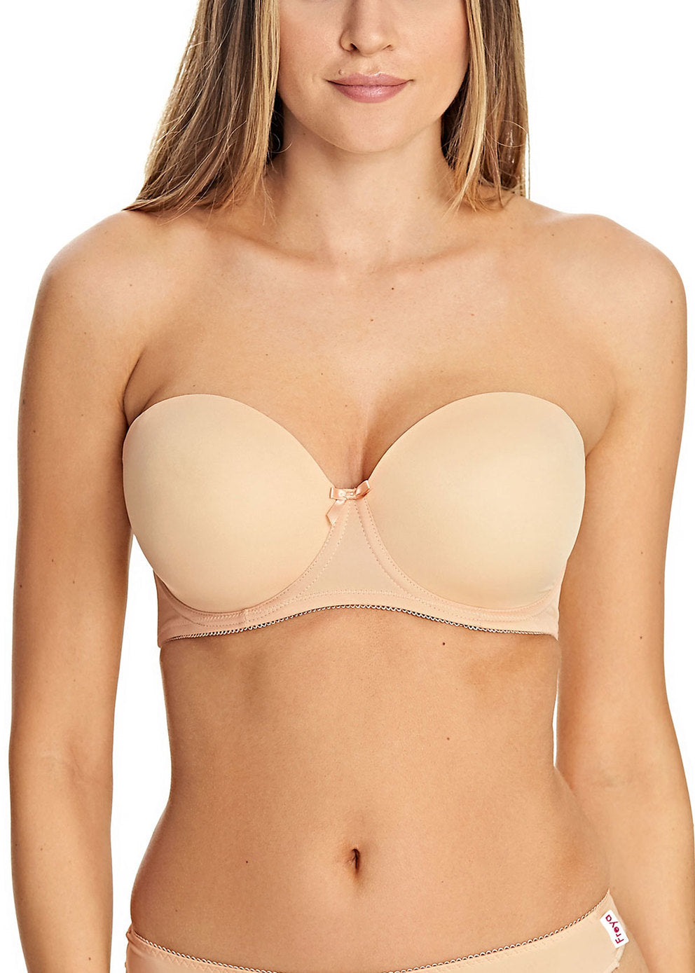 Deco Moulded Strapless Bra - Nude