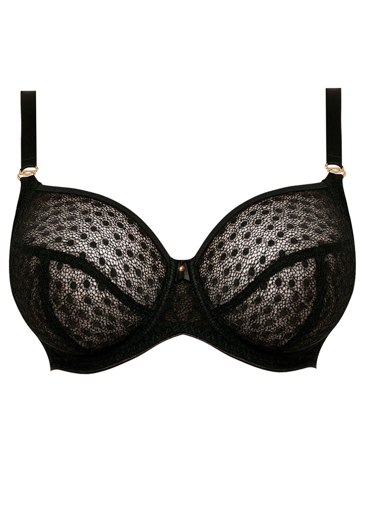 Starlight Side Support Balcony Bra (GG - K Cup) - Black