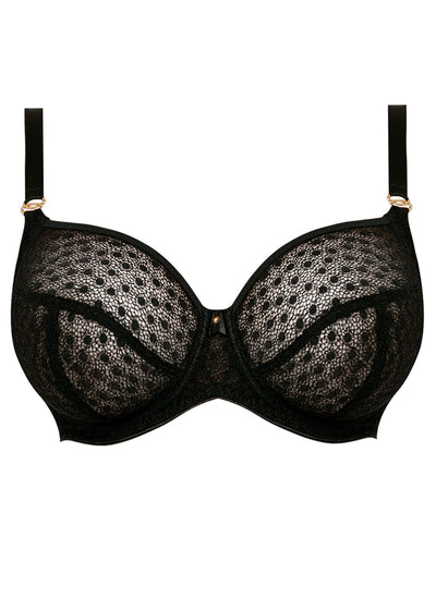 Starlight Side Support Balcony Bra (GG - K Cup) - Black