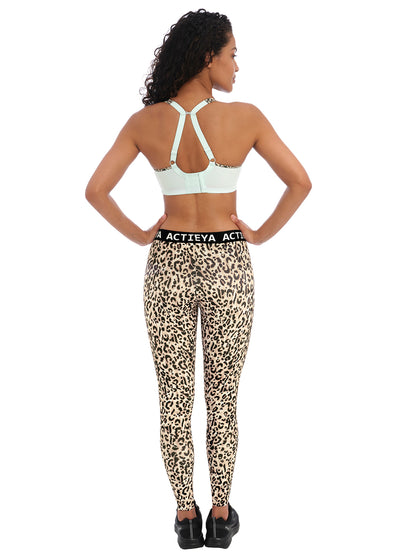 Sonic Moulded Spacer Sports Bra - Pure Leopard Aqua