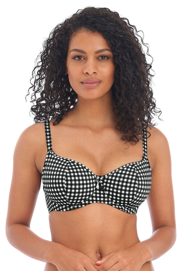 Check In Sweetheart Bikini Top - Monochrome