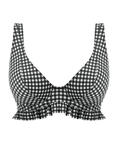 Check In High Apex Bikini Top - Monochrome
