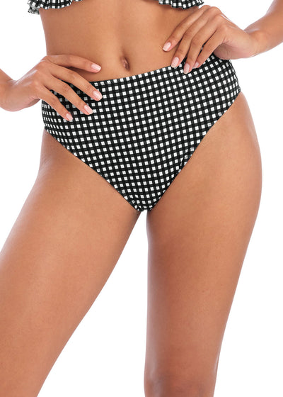 Check In High Waist Bikini Brief - Monochrome