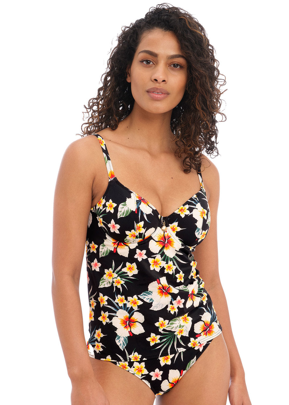 Havana Sunrise Plunge Tankini Top