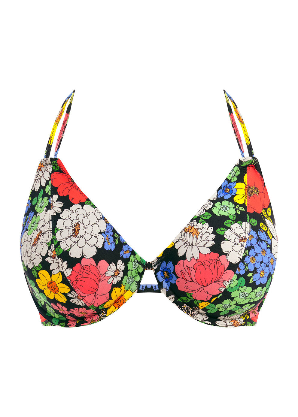 Floral Haze Halter Bikini Top - Multi