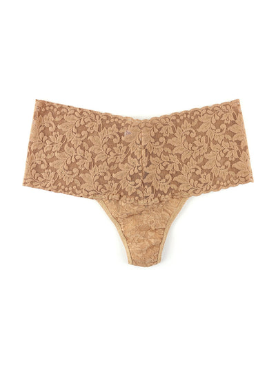 Retro Lace Thong - Sun Tan