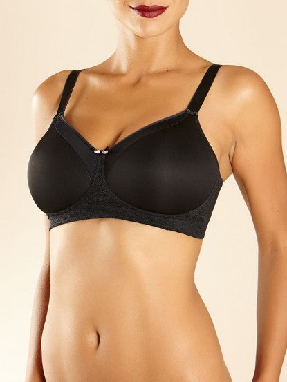 Merci Custom Fit Wireless Bra with Pocket - Black