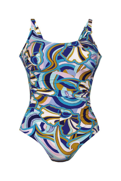Coletta One Piece Slimming Swimsuit - Blue Atoll