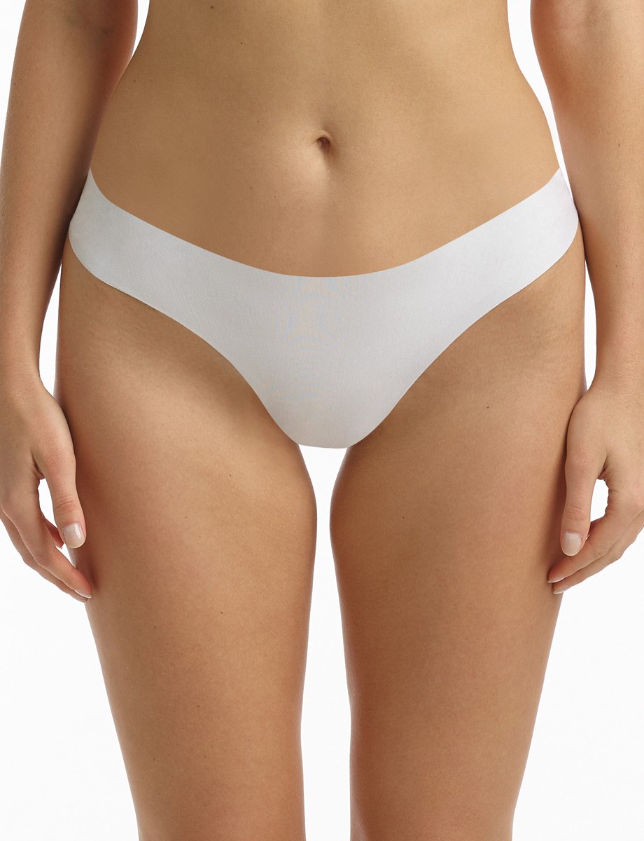 Butter Mid-Rise Thong - White