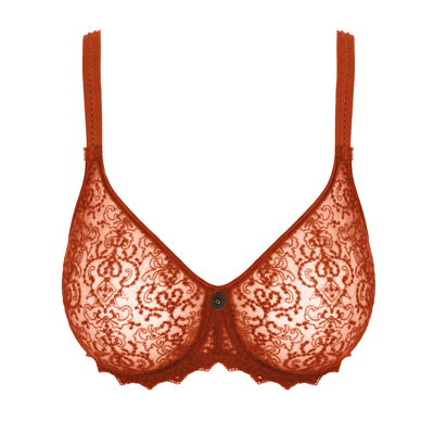 Cassiopee Seamless Full Cup Bra - Tangerine