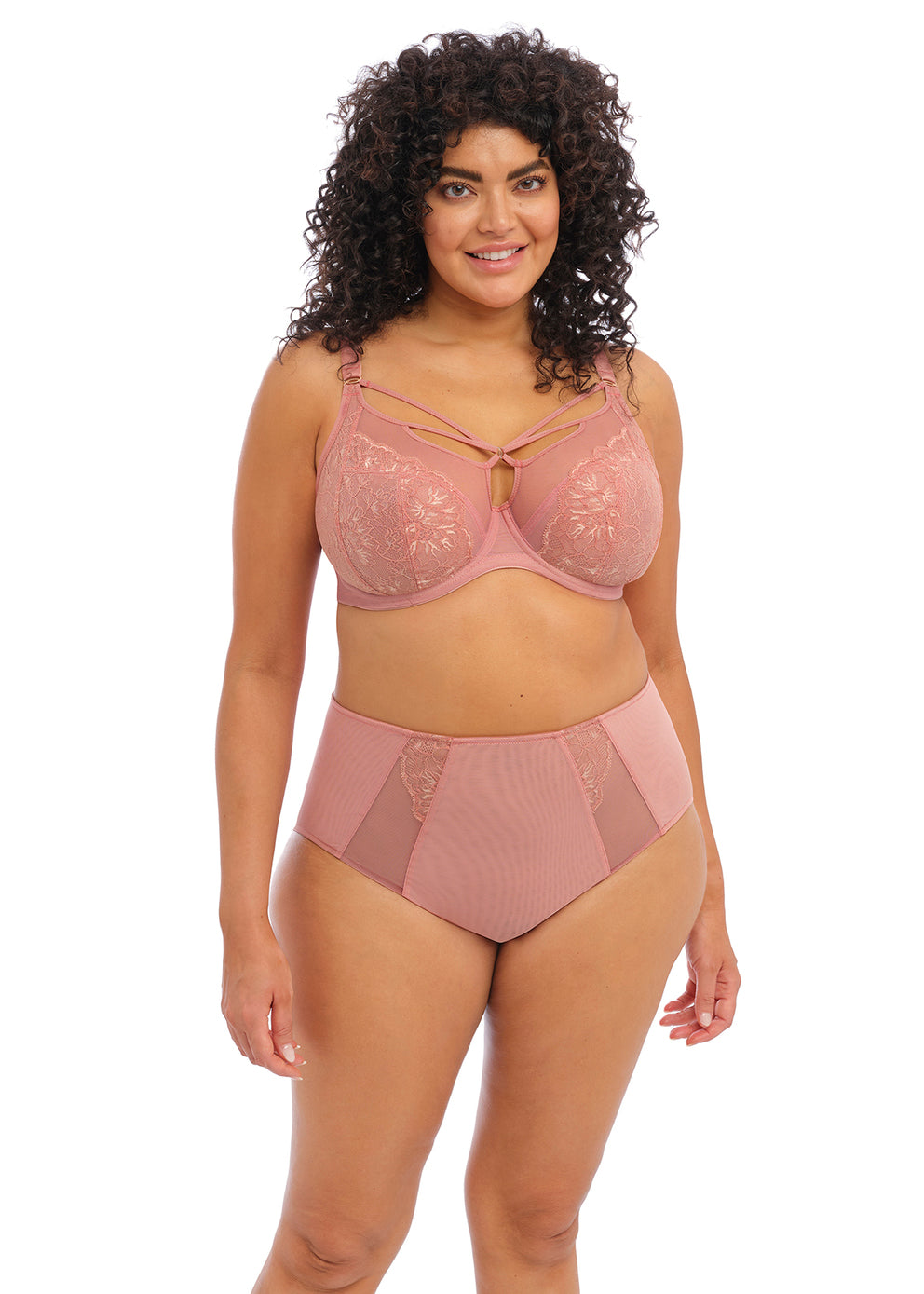 Brianna Plunge Bra - Ash Rose