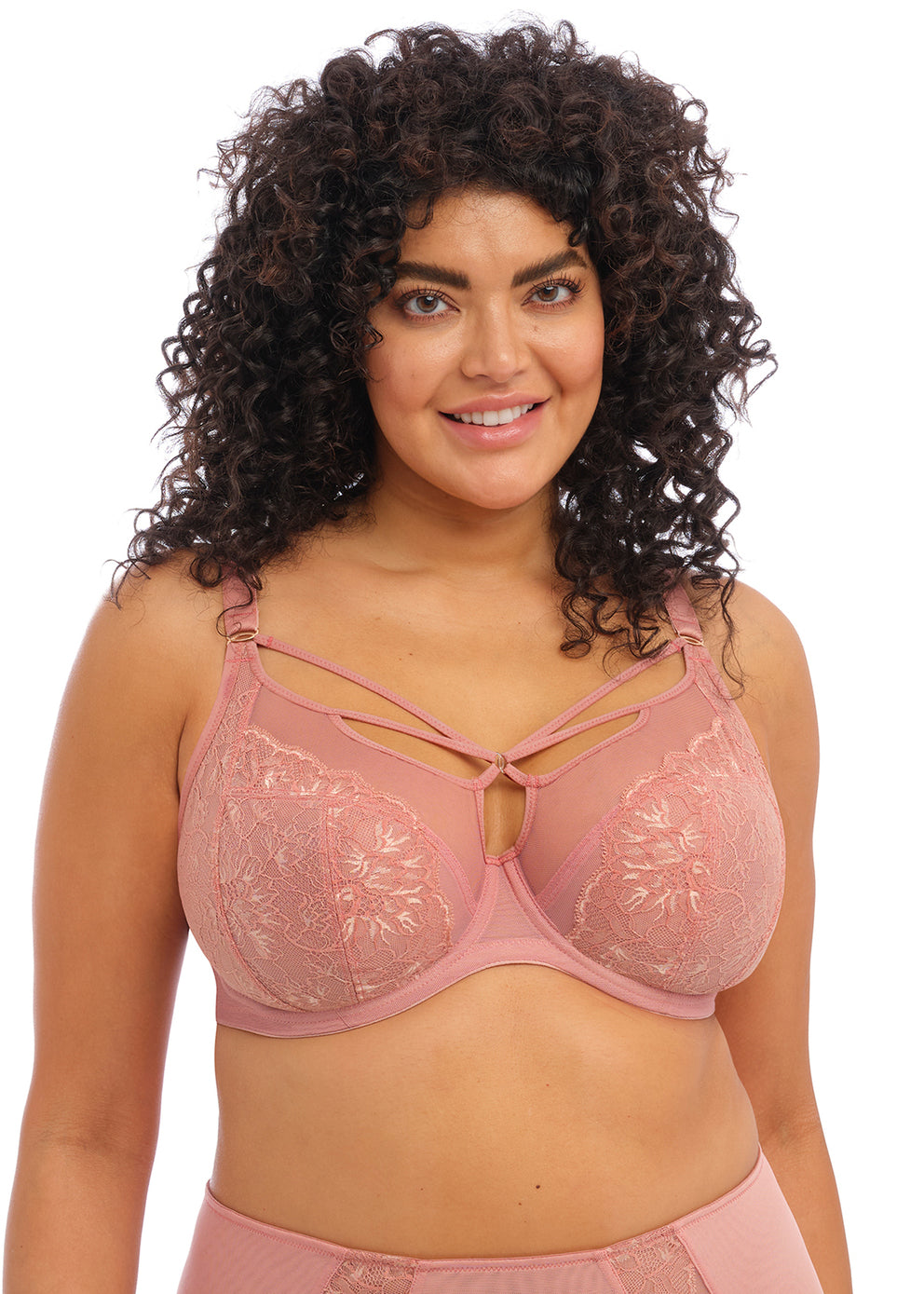 Brianna Plunge Bra - Ash Rose