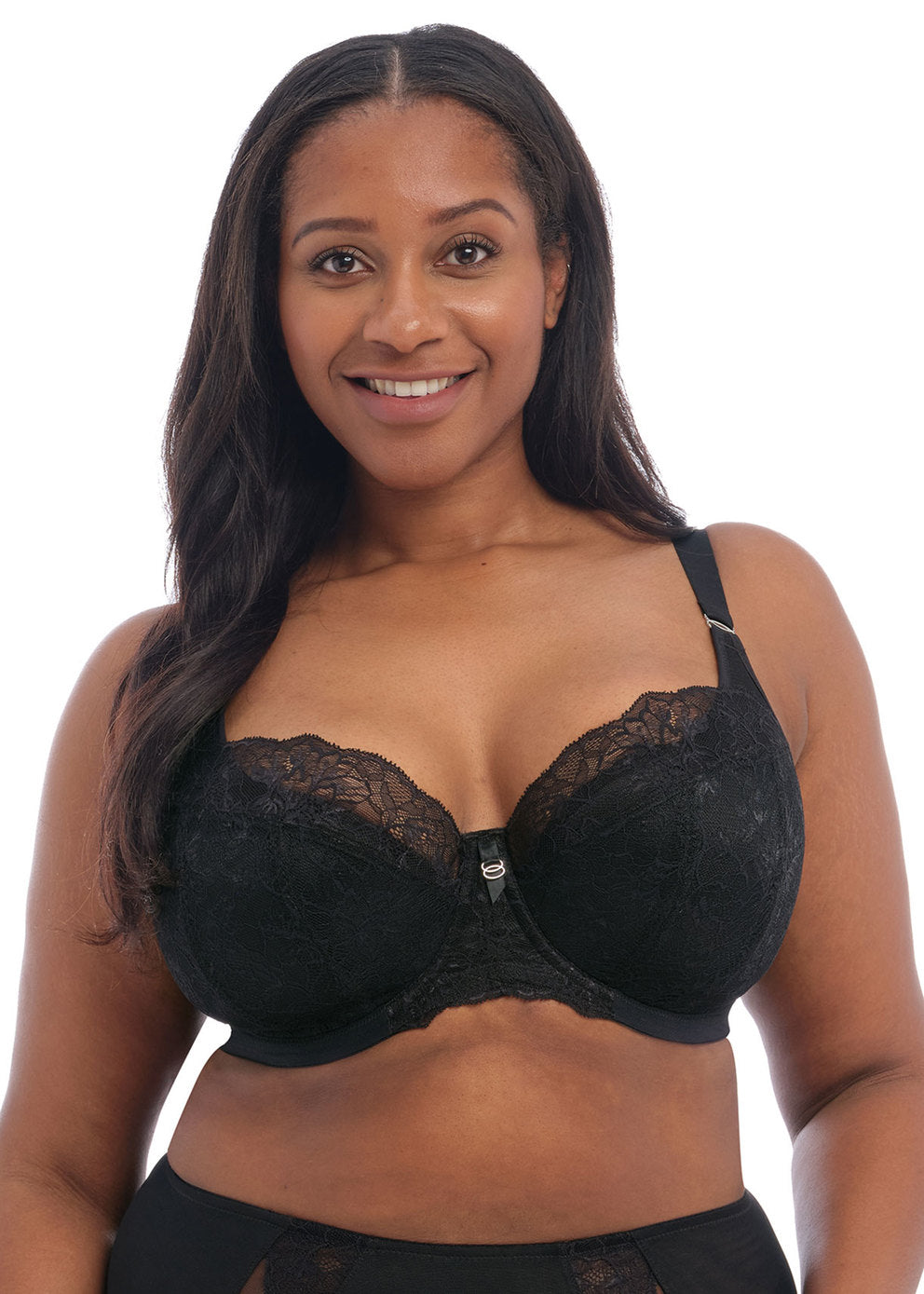 Brianna Padded Half Cup Bra - Black
