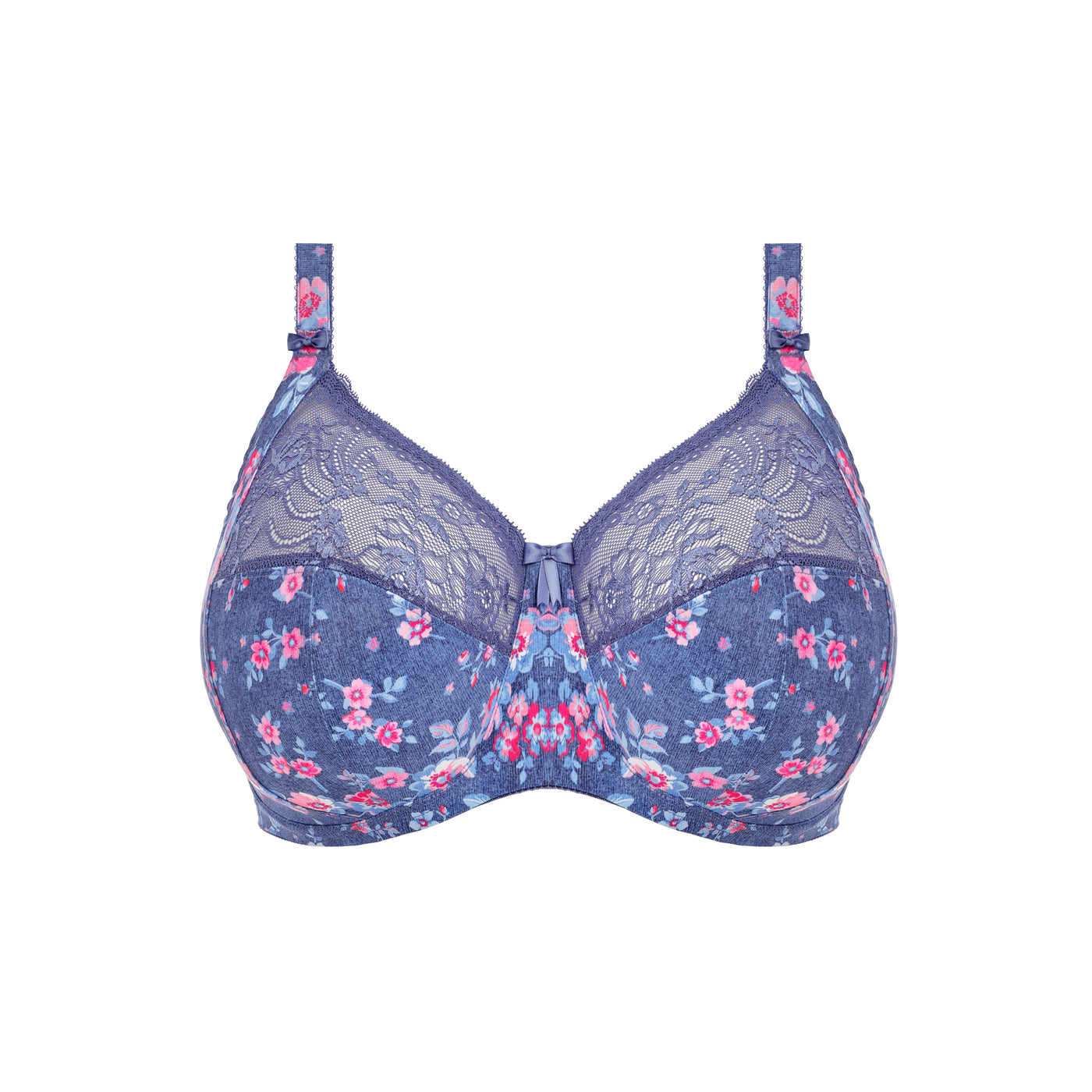 Morgan Stretch Banded Bra - Denim Floral