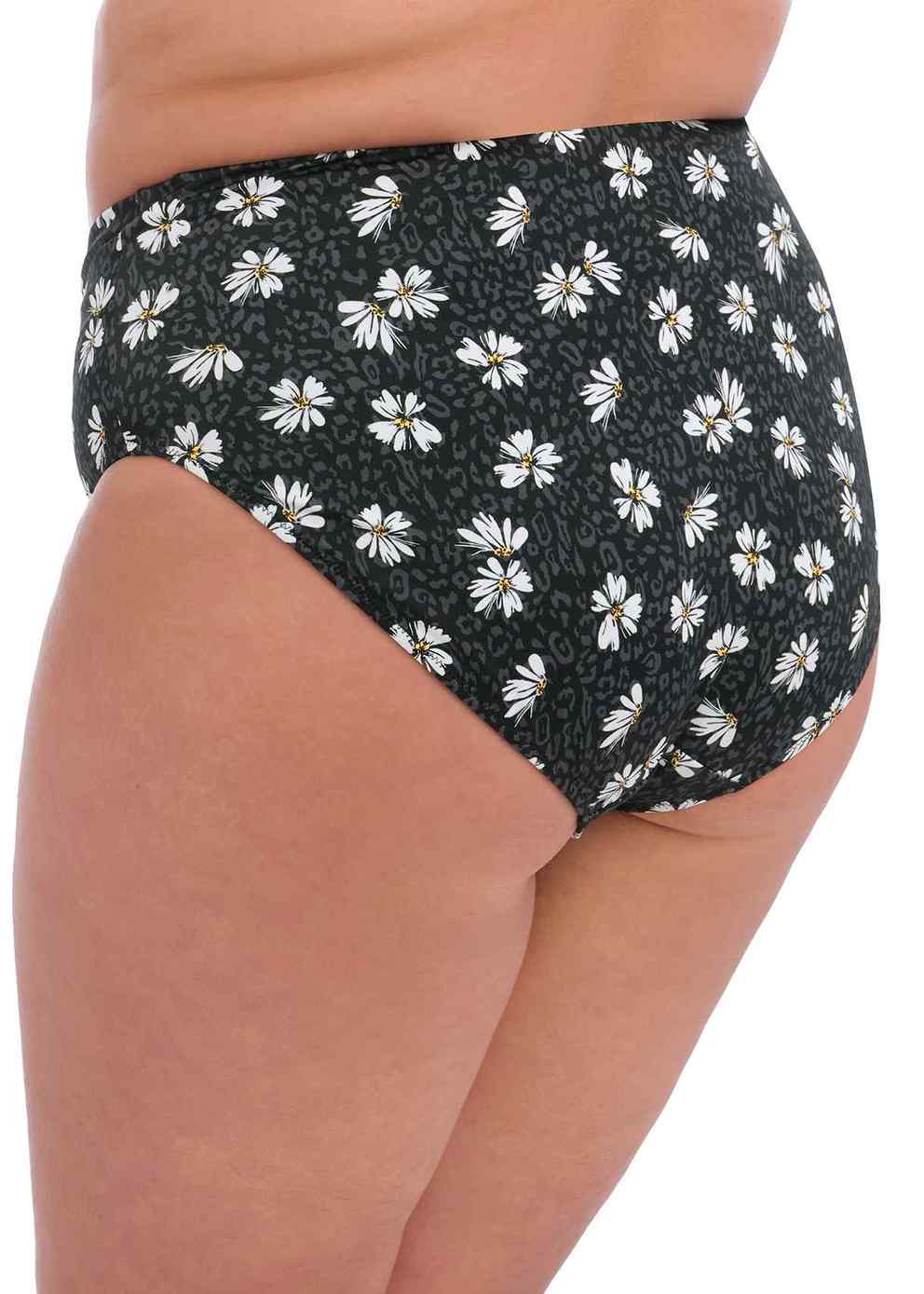 Plain Sailing Bikini Brief - Black Daisy