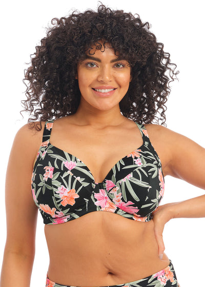 Elomi Dark Tropics Underwire Plunge Bikini Top