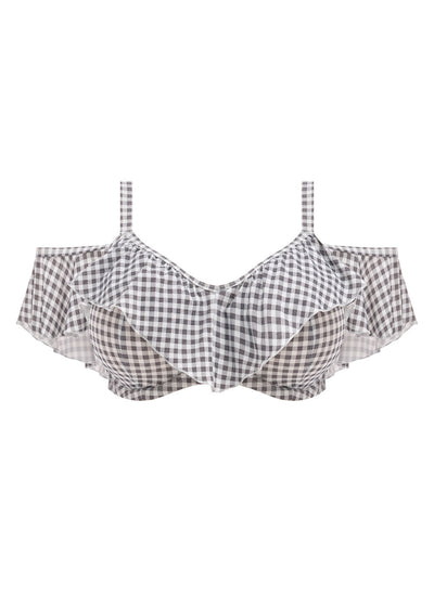 Checkmate Bardot Bikini Top - Grey Marl