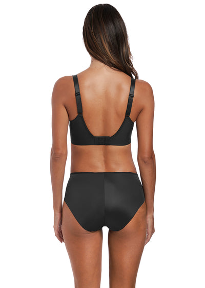 Illusion Side Support Bra - Black