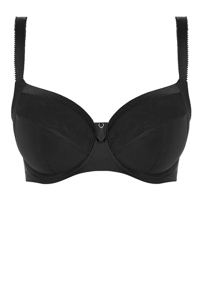 Illusion Side Support Bra - Black