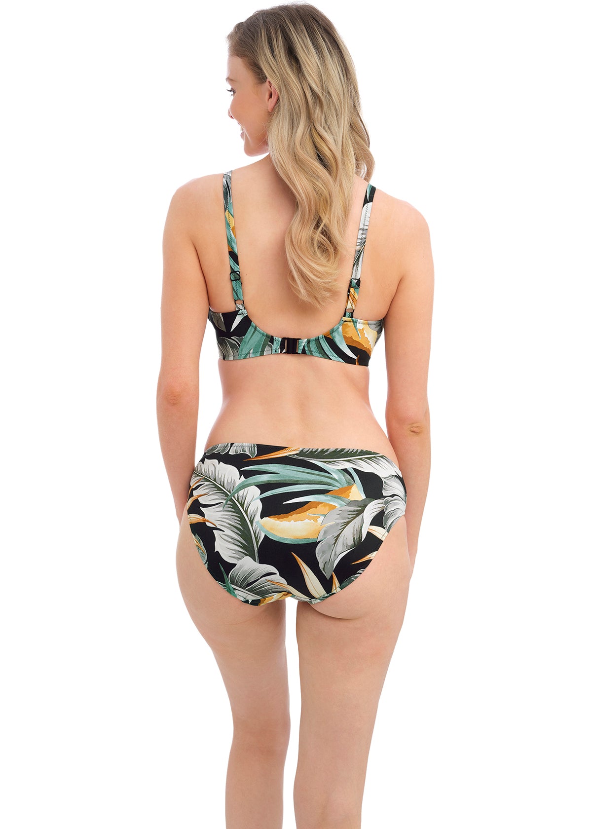 Bamboo Grove Mid Rise Bikini Brief - Jet