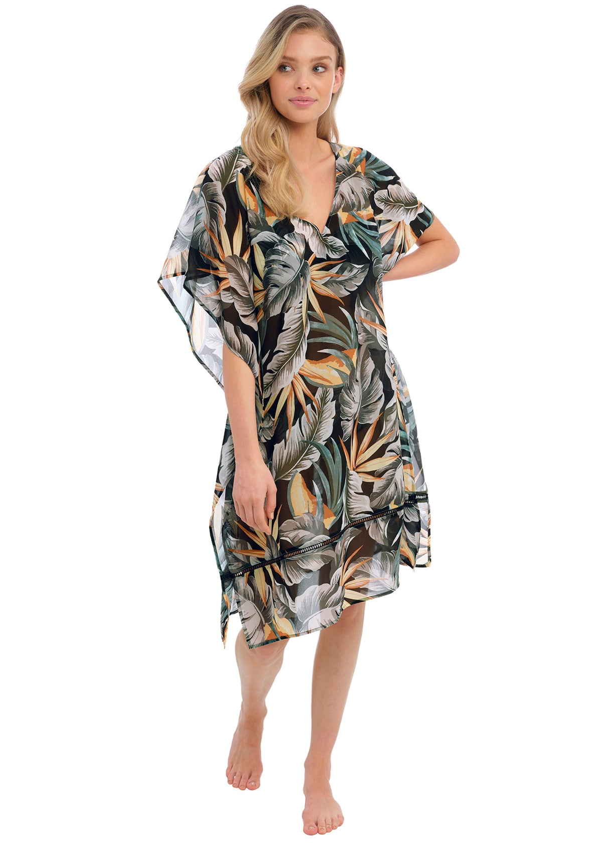 Bamboo Grove Kaftan - Jet