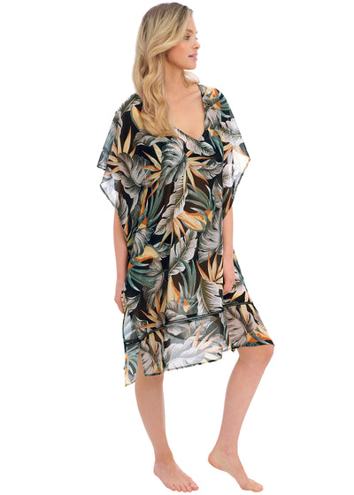 Bamboo Grove Kaftan - Jet