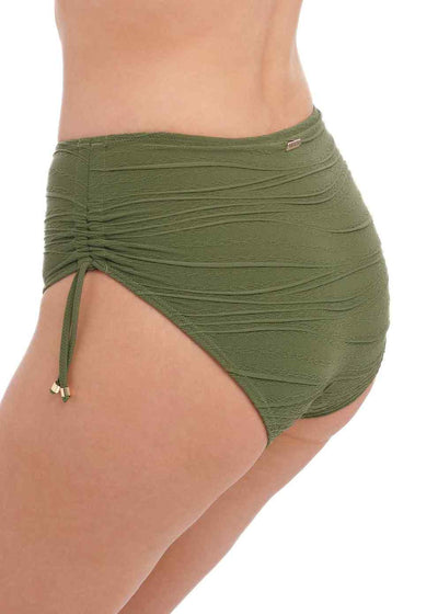 Beach Waves Adjustable Leg Bikini Short - Olive