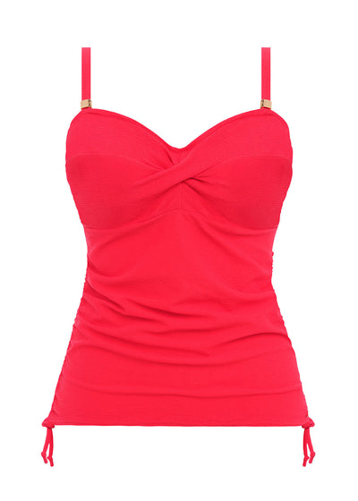 Almeria Twist Front Tankini Top- Watermelon