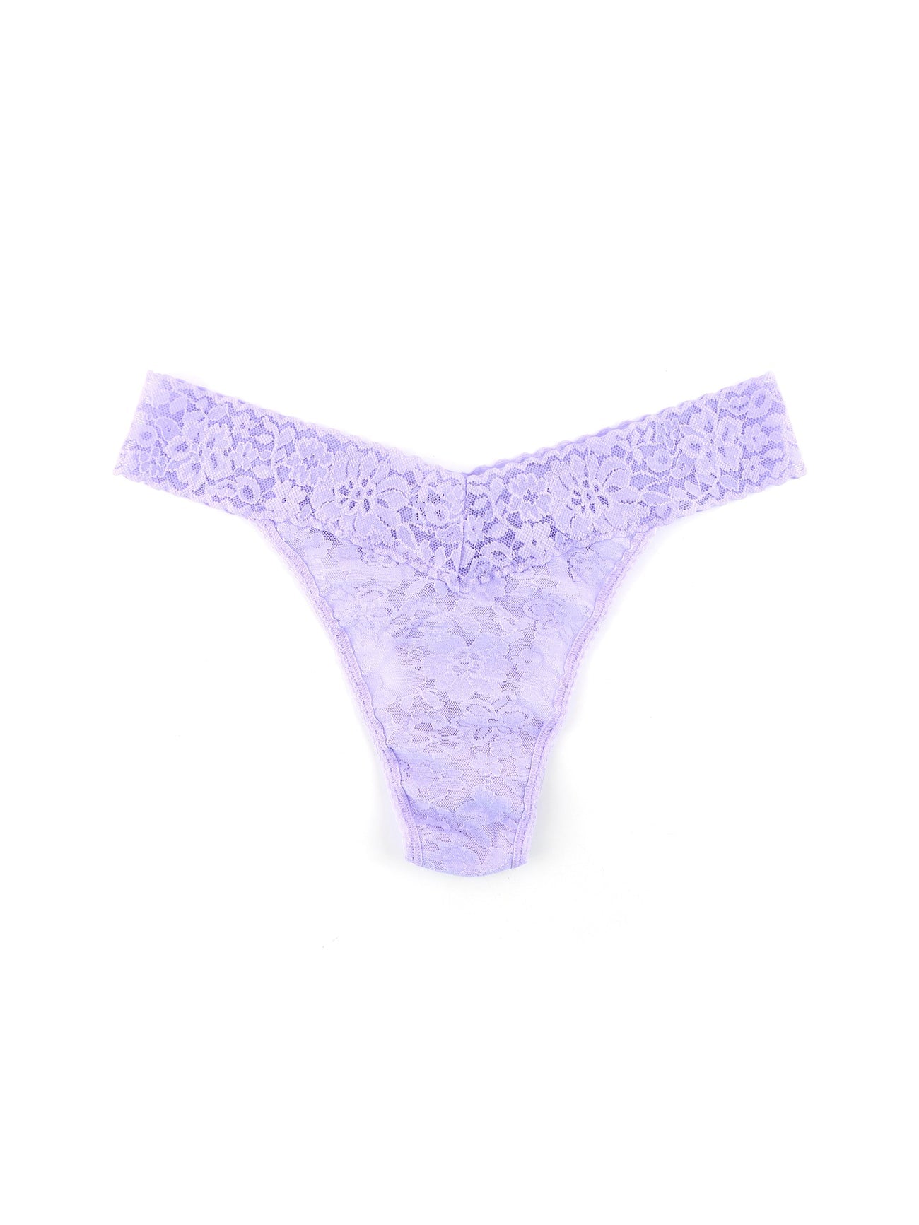 Daily Lace Original Rise Thong - Lilac Bloom