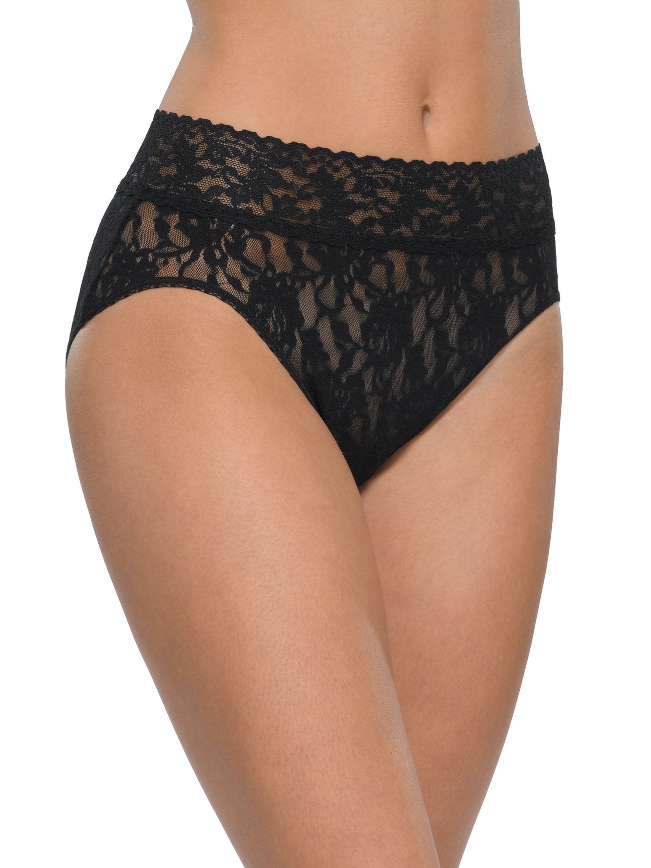 Signature Lace French Brief - Black