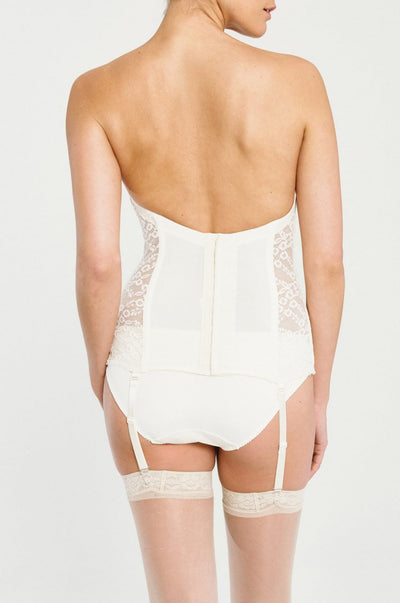 Lace Hourglass Bustier - White