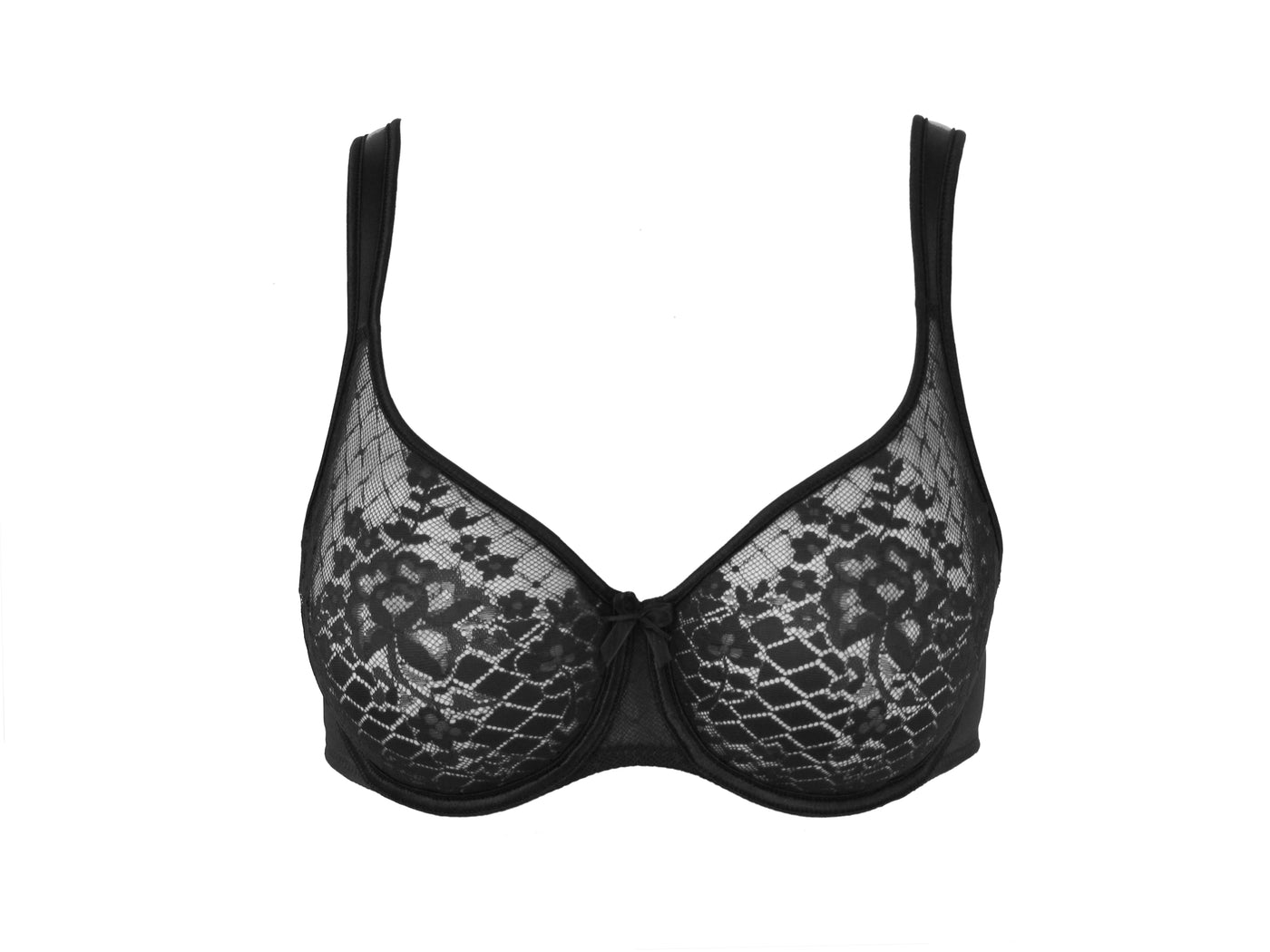 Melody Seamless Full-Cup Bra -Black