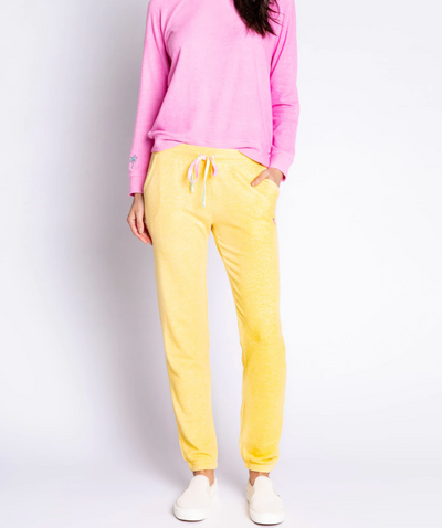 Love Makes The World Go Round Band Pant - Yellow