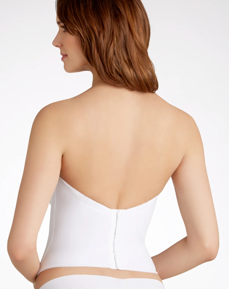 VA Bien 1508 Ultra Lift Smooth Strapless Low Back Bustier White VA Bien 1508 Ultra Lift Smooth Strapless Low Back Bustier White