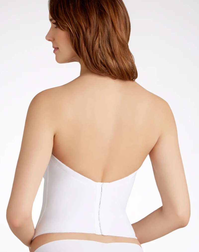 Seamless Low Back Bustier - White