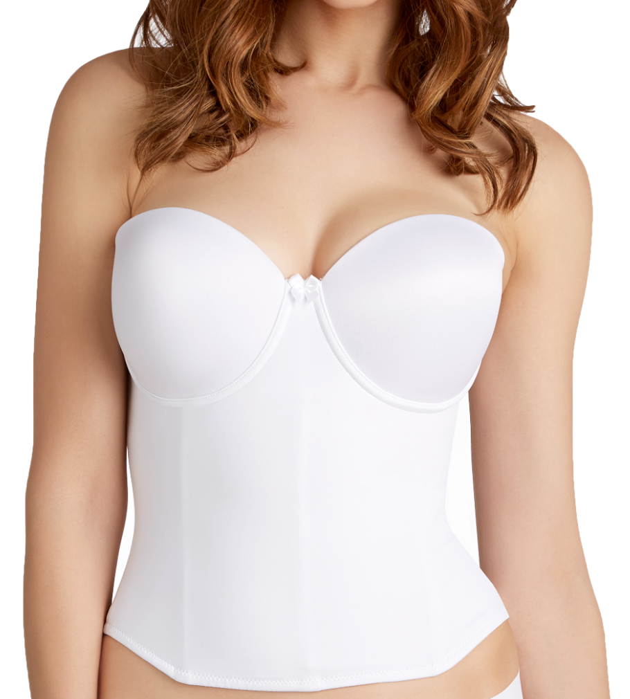 Seamless Low Back Bustier - White