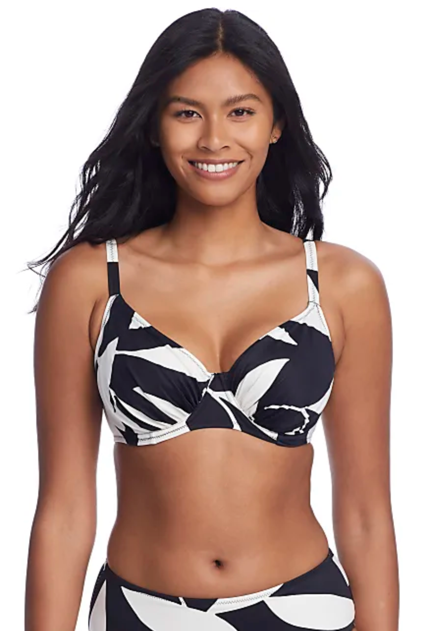 Ile De Re Gather Full Cup Bikini Top - Cream/Black