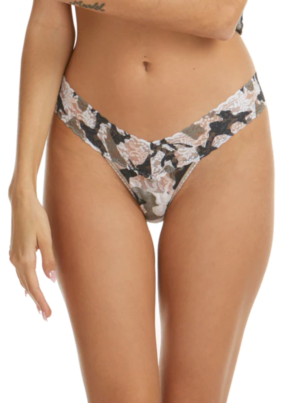 Signature Lace Low Rise Thong - Incognito