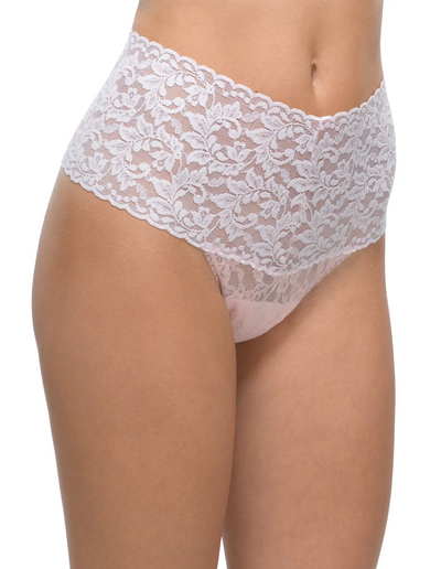 Retro Lace Thong - Bliss Pink