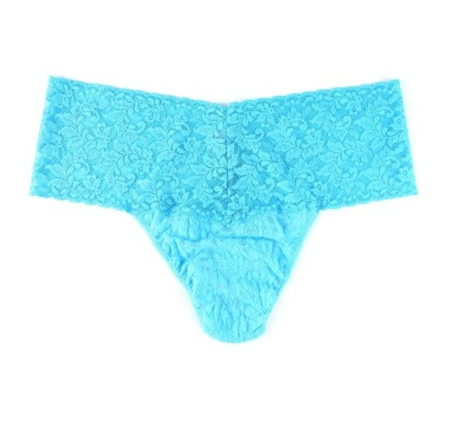 Retro Lace Thong - Tempting Turquoise