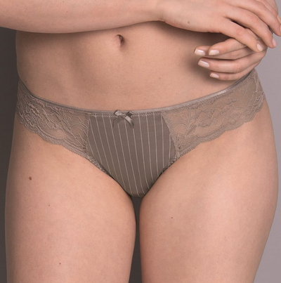 Antonia Floral Lace Shorty - Dusty Grey