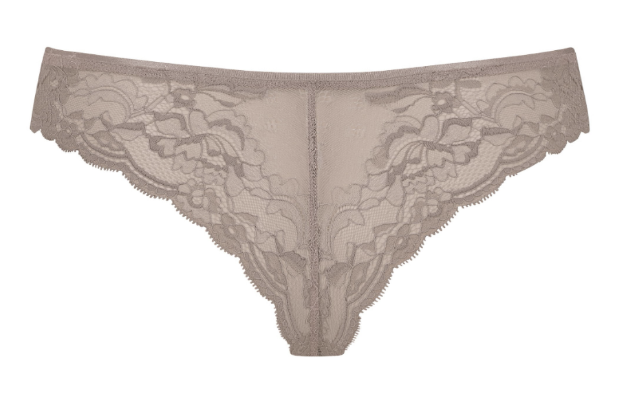 Antonia Floral Lace Shorty - Dusty Grey