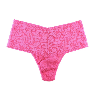 Retro Lace Thong - Dragon Fruit