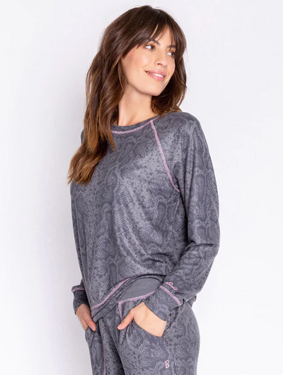 P.J. Salvage X Barbie Hang With Friends Printed Top - Grey