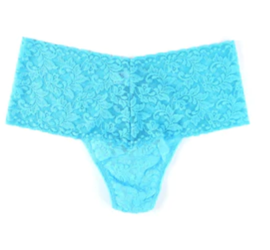 Retro Lace Thong - Tempting Turquoise